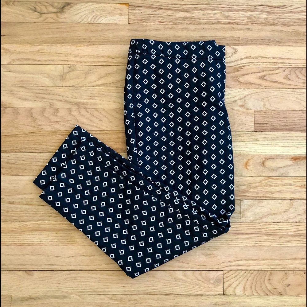 Vince Camuto Black & White Ankle Length Dress Pants